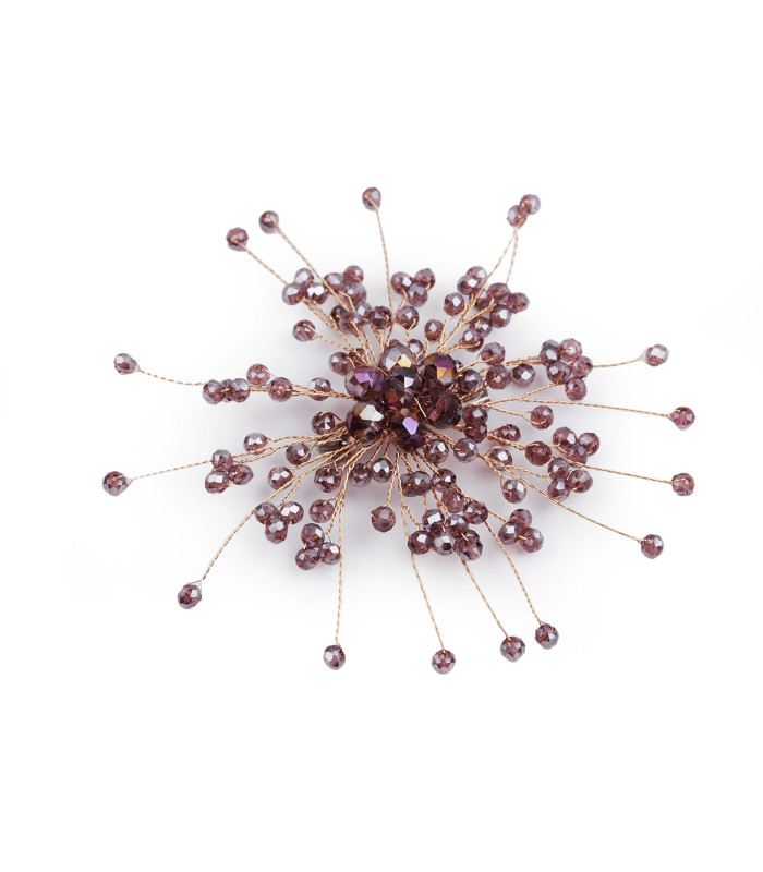 HANDMADE BROOCH WITH GLASS BEADS