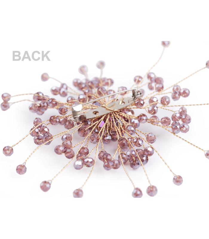 BROCHE ARTESANAL CON CUENTAS DE VIDRIO