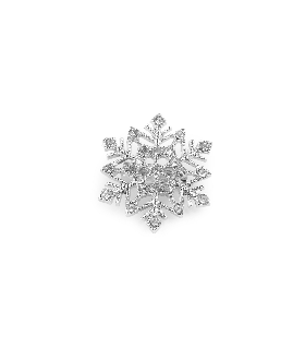 BROCHE DE FLOCO DE NEVE COM PEDRARIA