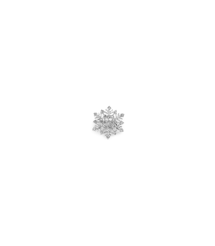 BROCHE DE FLOCO DE NEVE COM PEDRARIA