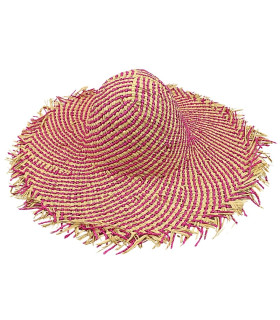 RAFFIA AND PAPER FIBER MIXED HAT BODY