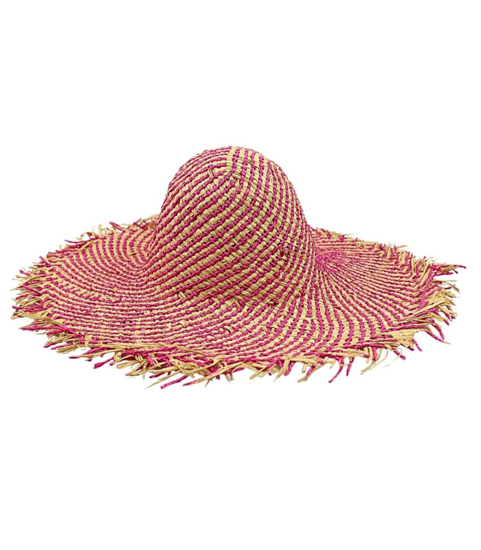 RAFFIA AND PAPER FIBER MIXED HAT BODY