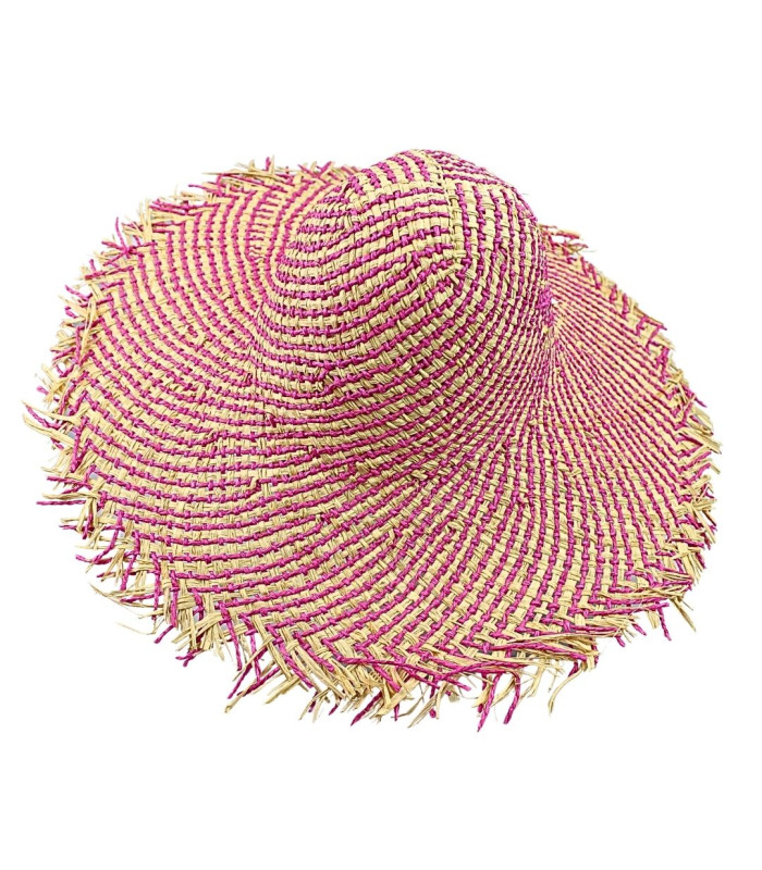 MISCH-CAPELINE AUS RAFFIA UND PAPIERFASER