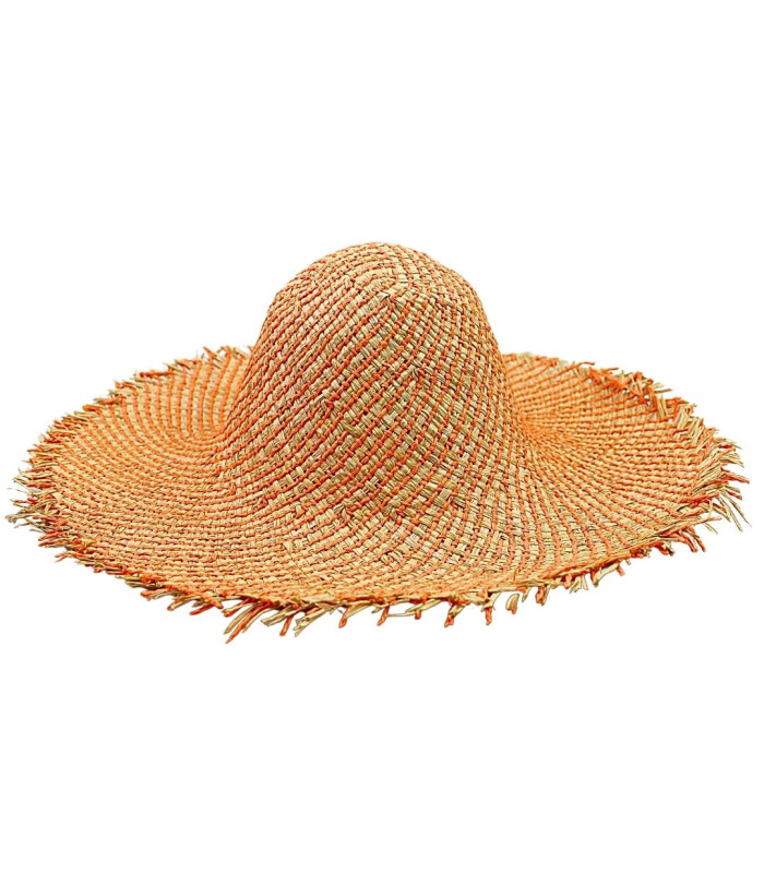 RAFFIA AND PAPER FIBER MIXED HAT BODY