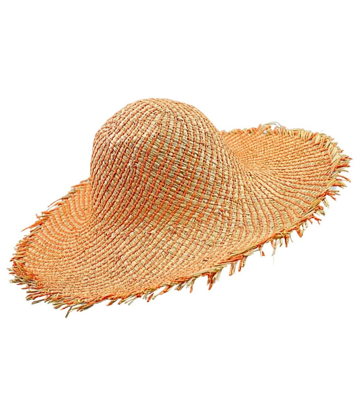 CAPELINA MISTA DE RÁFIA E FIBRA DE PAPEL