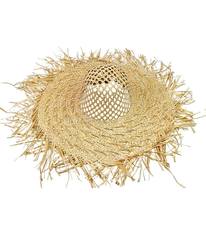 CAPELINA DE RAFIA 100% CON COPA CALADA