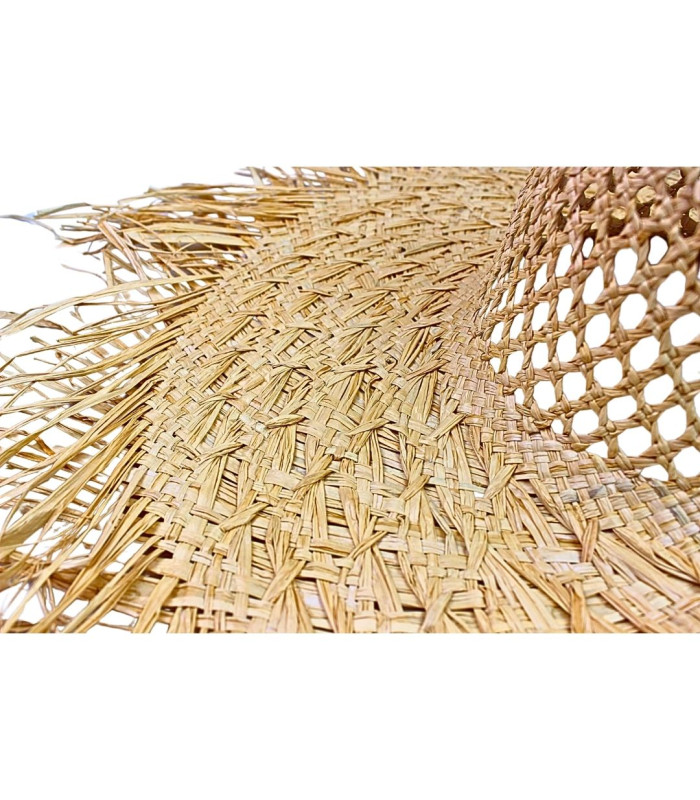 CAPELINA DE RAFIA 100% CON COPA CALADA