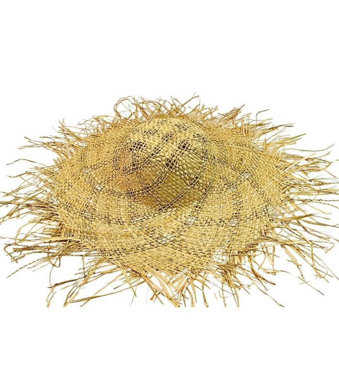 100% RAFFIA HAT BODY WITH ROPE FINISH