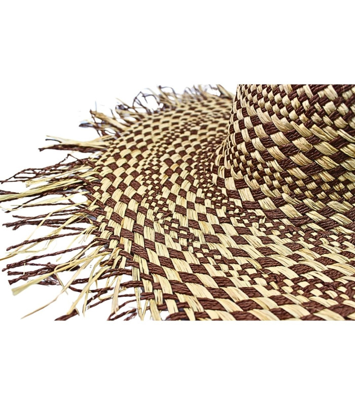 CAPELINA DE RAFIA 100% Y FIBRA DE PAPEL TRENZADA