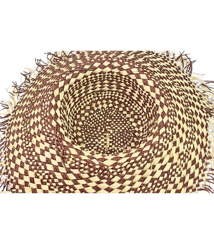 CAPELINA DE RAFIA 100% Y FIBRA DE PAPEL TRENZADA
