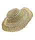 BICOLOR PAPER FIBER CAPELINE WITH FRINGED FINISH