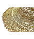BICOLOR PAPER FIBER CAPELINE WITH FRINGED FINISH