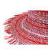 BICOLOR PAPER FIBER CAPELINE WITH FRINGED FINISH