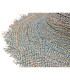 BICOLOR PAPER FIBER CAPELINE WITH FRINGED FINISH