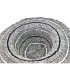 BICOLOR PAPER FIBER CAPELINE WITH FRINGED FINISH
