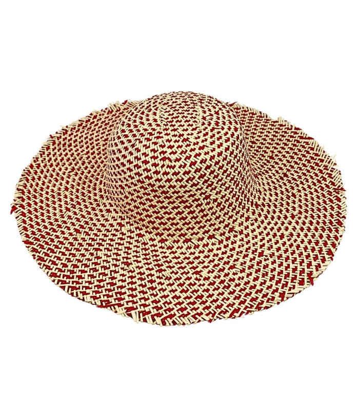 PAPER FIBER HAT WITH RAW EDGE FINISH