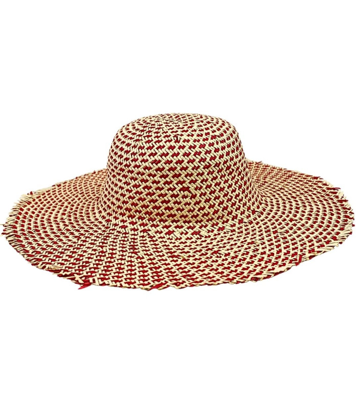 CAPELINA BICOLOR TRENZADA DE FIBRA DE PAPEL