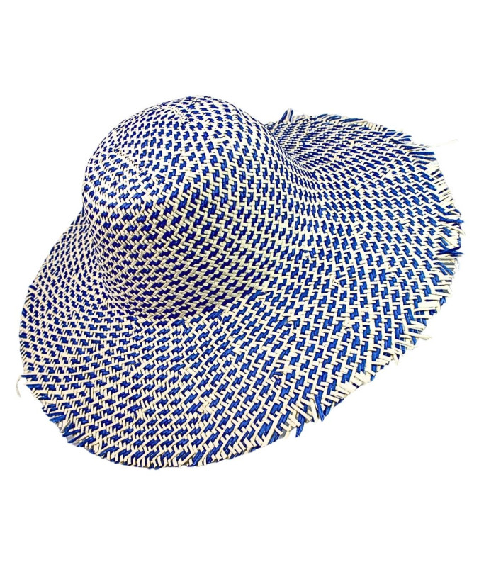CAPELINA BICOLOR TRENZADA DE FIBRA DE PAPEL
