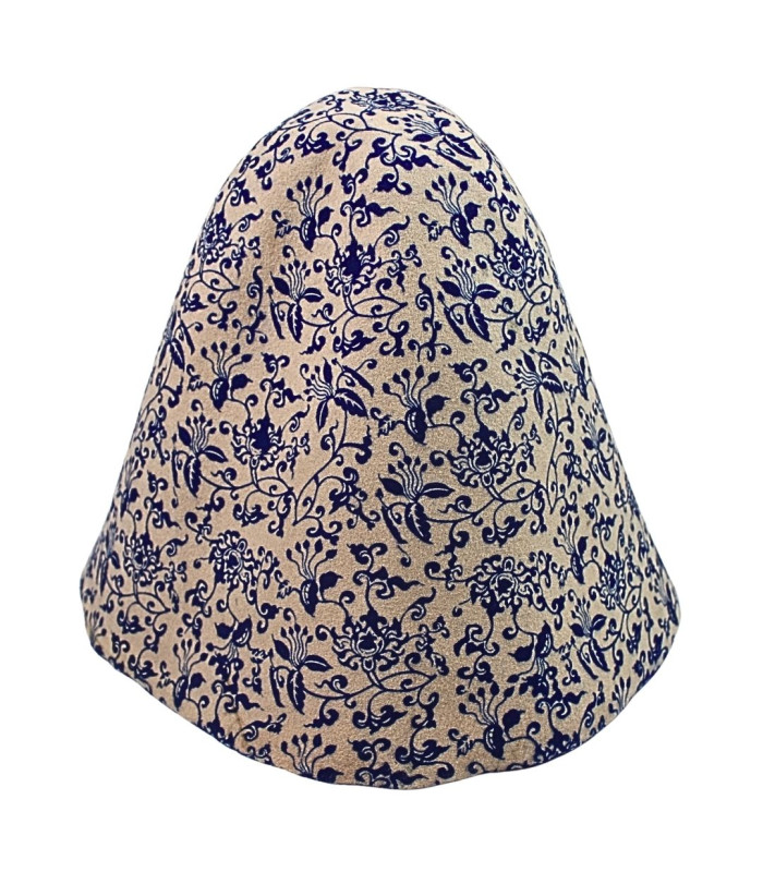 CONE DE FELTRO ESTAMPADO FLORAL – LÃ MERINO 100%