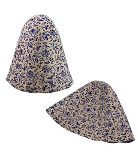 FLORAL PRINT FELT CONE – 100% MERINO WOOL