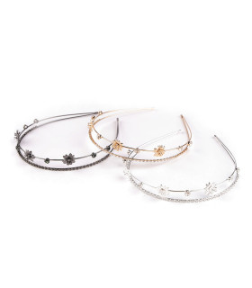 DOPPELREIHIGE STRASS-TIARA