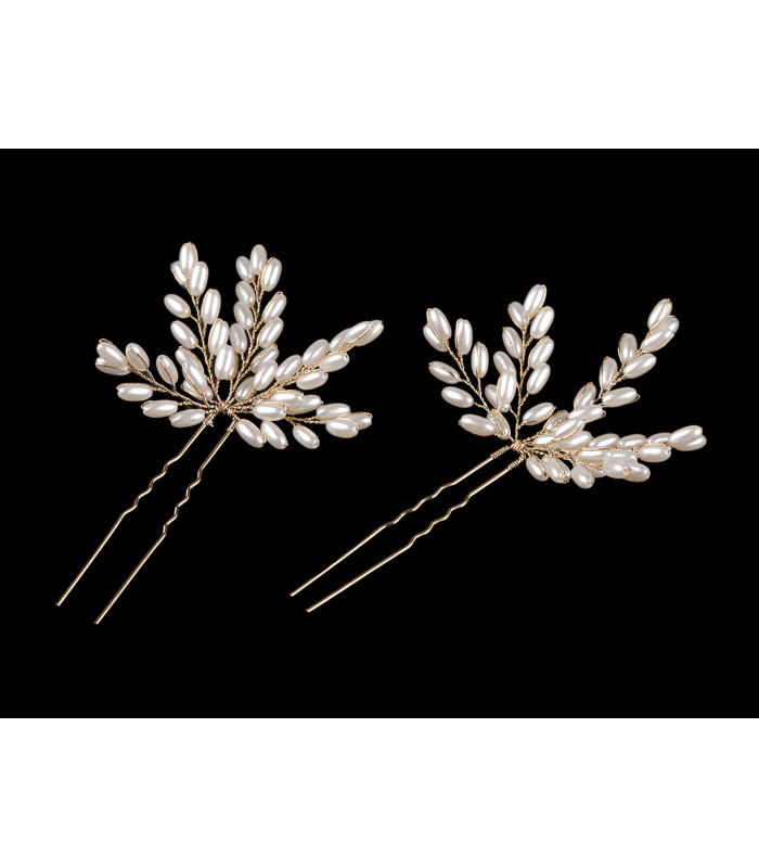 IMMITATION PEARL HAIRPINS – 2 UNITS