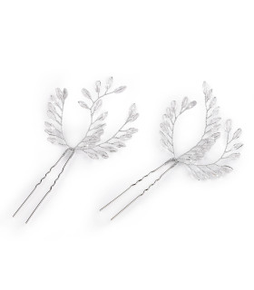 HORQUILLA CON CUENTAS CORTADAS CRISTAL - 2 UNIDADES