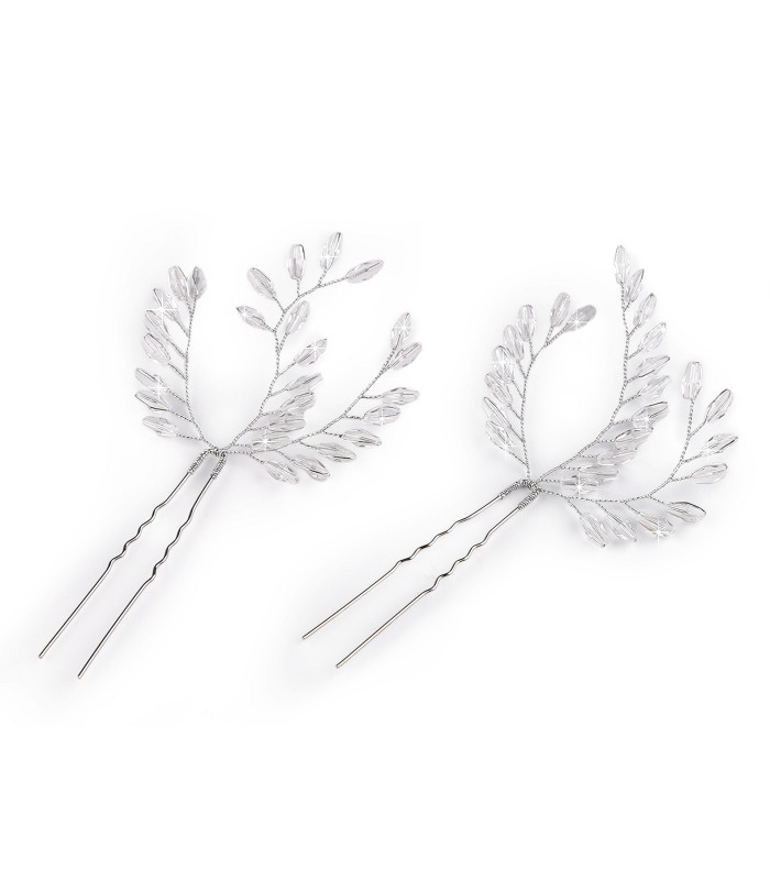CUT GLASS BEAD HAIRPIN – 2 UNITS