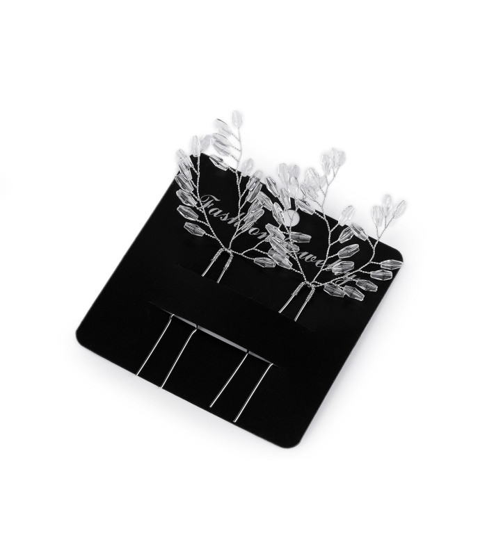 CUT GLASS BEAD HAIRPIN – 2 UNITS