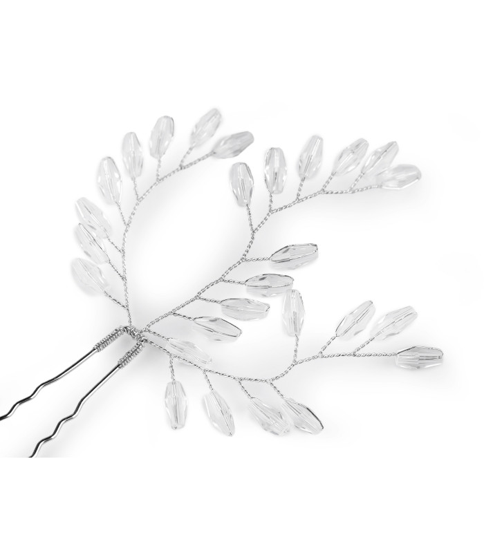 CUT GLASS BEAD HAIRPIN – 2 UNITS