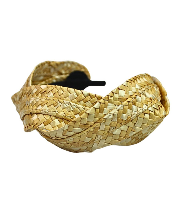 DIADEMA DE PAJA NATURAL "CECILE"