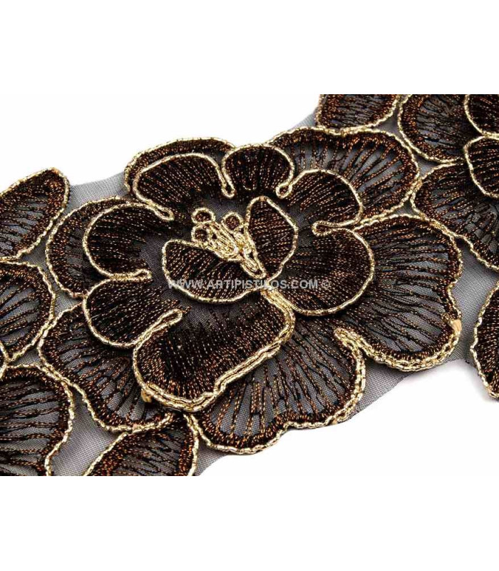 ORGANZATRIM WITH LUREX 8,5 CMS.X 1M.