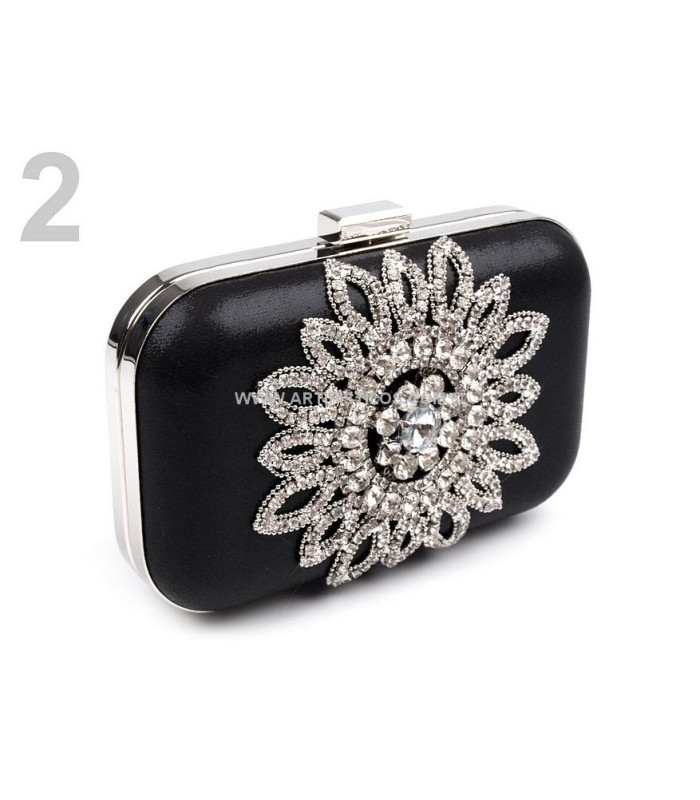 HABDBAG WITH STRASS ORNAMENTS