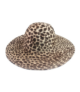 CAPELINA DE PELO DE CONEJO 100% - ESTAMPADO LEOPARDO