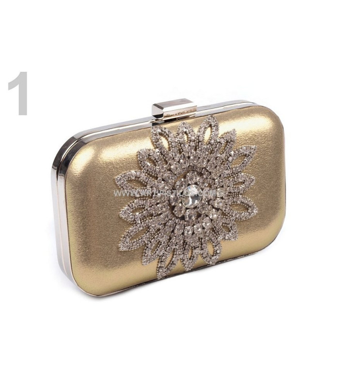 HABDBAG WITH STRASS ORNAMENTS