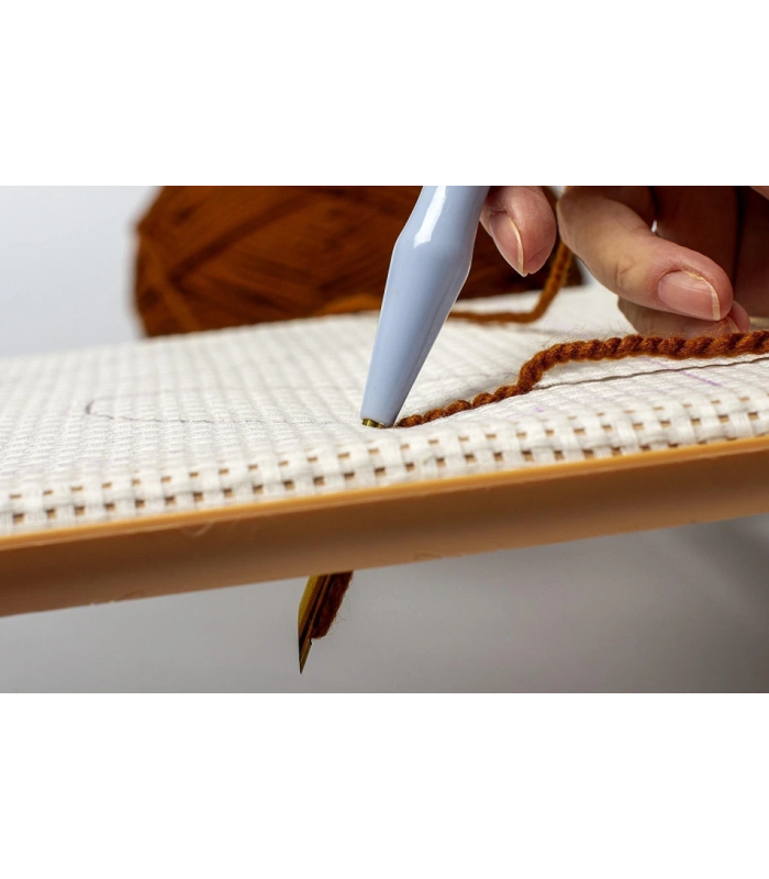 STICKSTIFT MIT HOHLER PUNCH-NADEL (HELLGRAU)