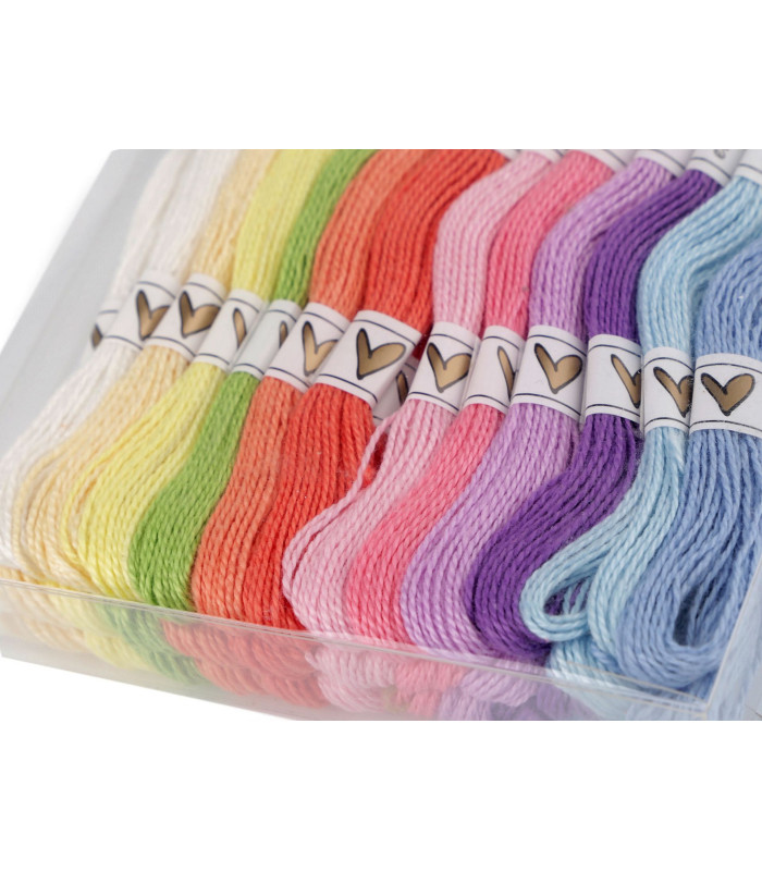 HILO DE BORDAR ALGODÓN MOULINÉ – SET 36 UDS. – 8 M