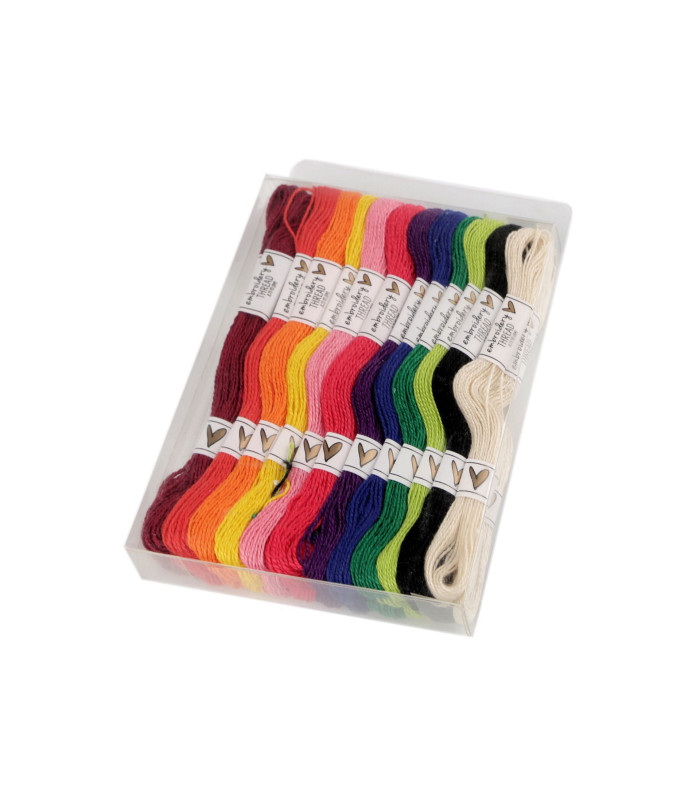 HILO DE BORDAR ALGODÓN MOULINÉ – SET 36 UDS. – 8 M