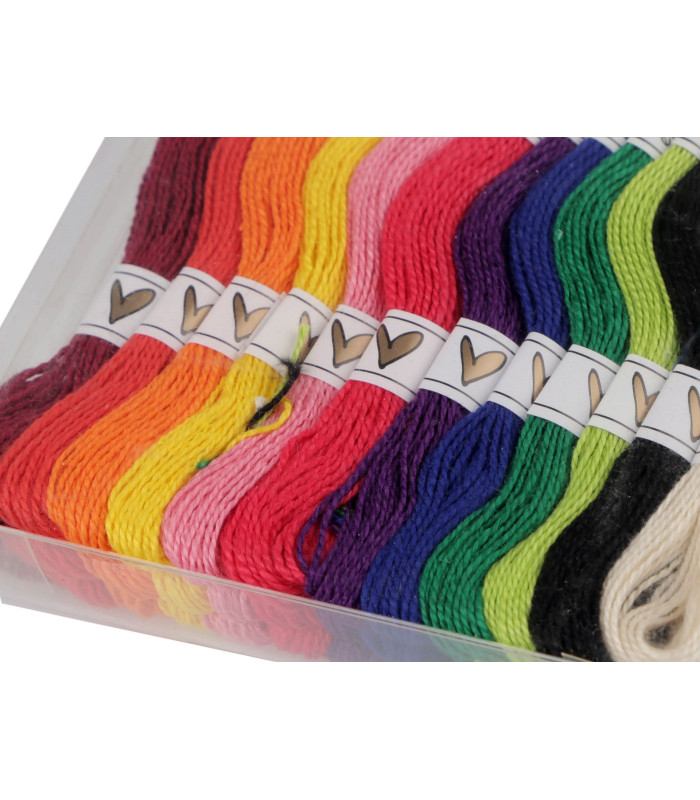 HILO DE BORDAR ALGODÓN MOULINÉ – SET 36 UDS. – 8 M
