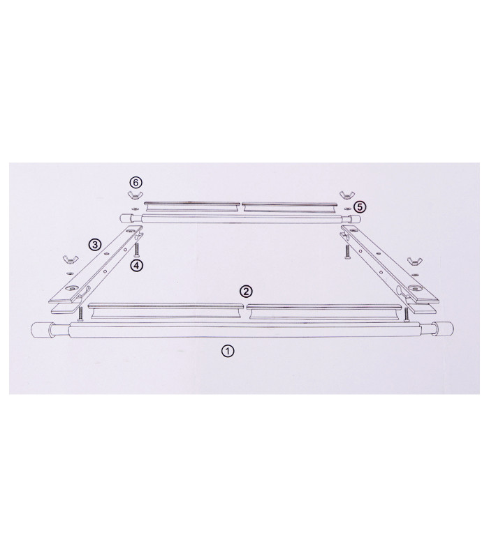 ADJUSTABLE EMBROIDERY FRAME 30.5 X 54.5 CM