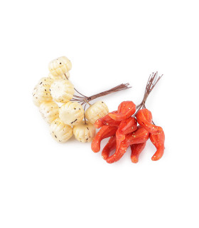 PISTILOS CON FORMA DE CALABAZAS ARTIFICIALES CON ALAMBRE – SET 10 UDS.