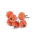 ARTIFICIAL FROSTED PUMPKIN-SHAPED STAMENS ON WIRE – SET OF 6 PCS