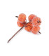 ARTIFICIAL FROSTED PUMPKIN-SHAPED STAMENS ON WIRE – SET OF 6 PCS