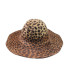 Capeline aus 100% Kaninchenhaar – Zweifarbiger Leopardenprint