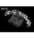 RHINESTONE HAIR COMB WITH FLOWERS