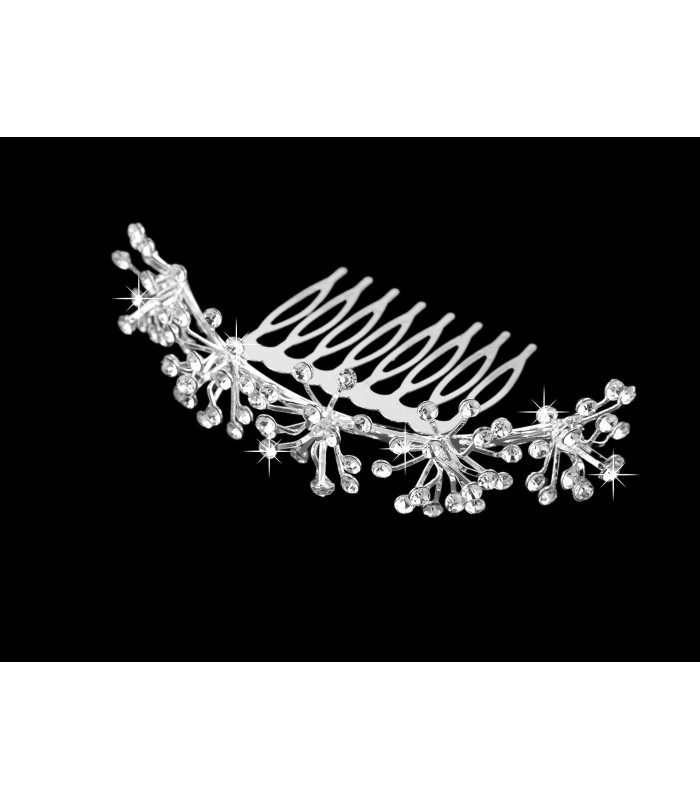 HAARKAMM MIT STRASS UND BLUMEN