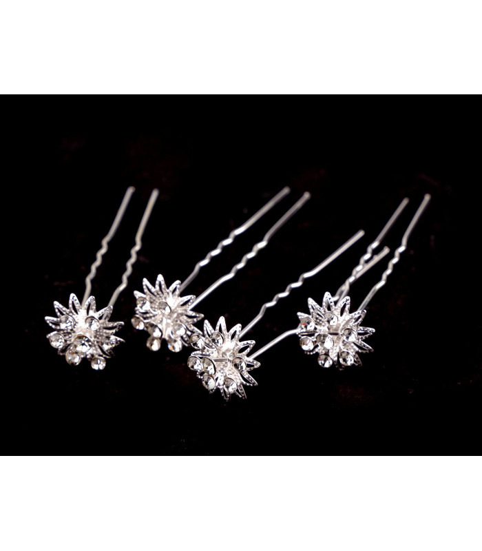 Gancho de Cabelo com Flor em Strass