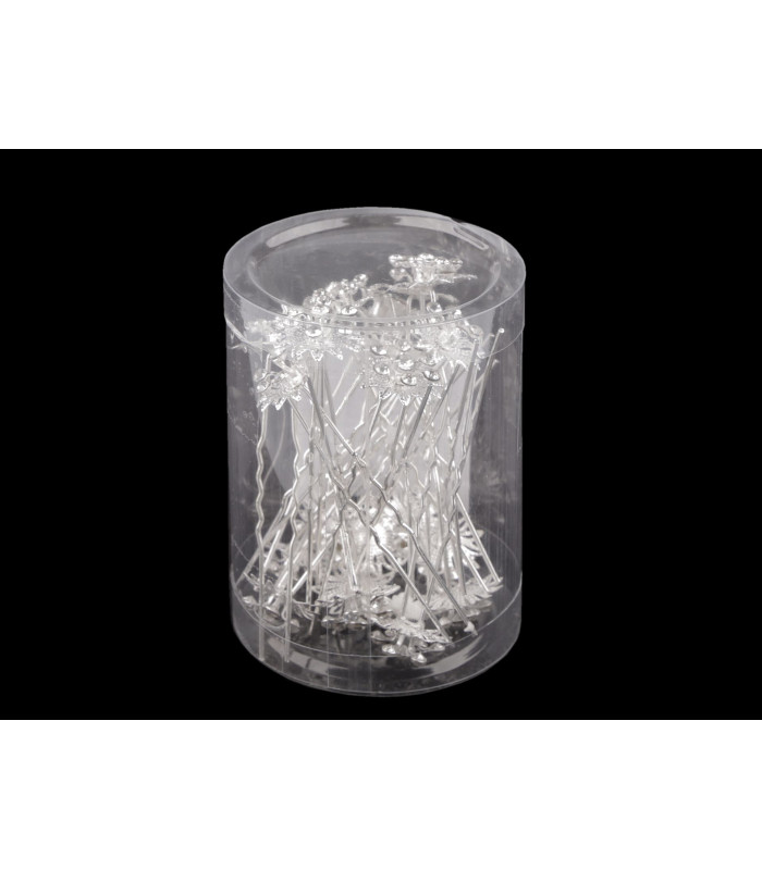 Strass-Haarnadel mit Blume