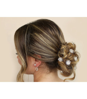 Gancho de Cabelo com Flor em Strass
