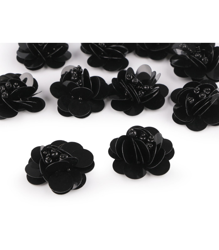 Sequin Flower with Beads Ø 3.8 cm
